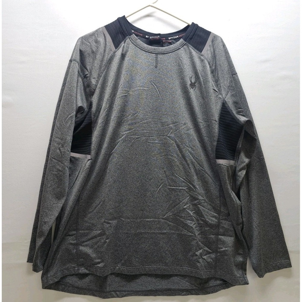 Spyder Active Pro Web Long Sleeve Performance Men's L Gray Athleisure